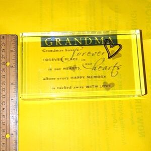 GRANDMA glass plaque Decor